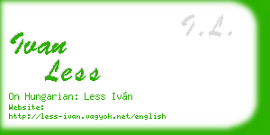 ivan less business card